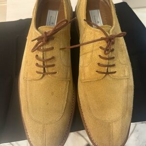 Ermenegildo Zegna Men's Tan Suede Oxford Shoes Size 9
